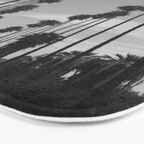 Vintage Black & White California Palm Trees Photo Bath Mat Gallery Image 3