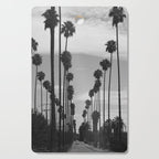 Vintage Black & White California Palm Trees Photo Cutting Board Gallery Image 1
