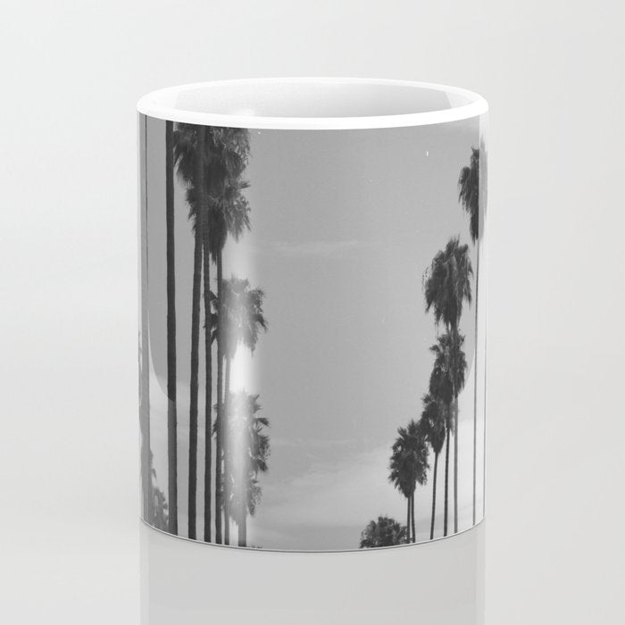 Vintage Black & White California Palm Trees Photo Coffee Mug Gallery Image 4