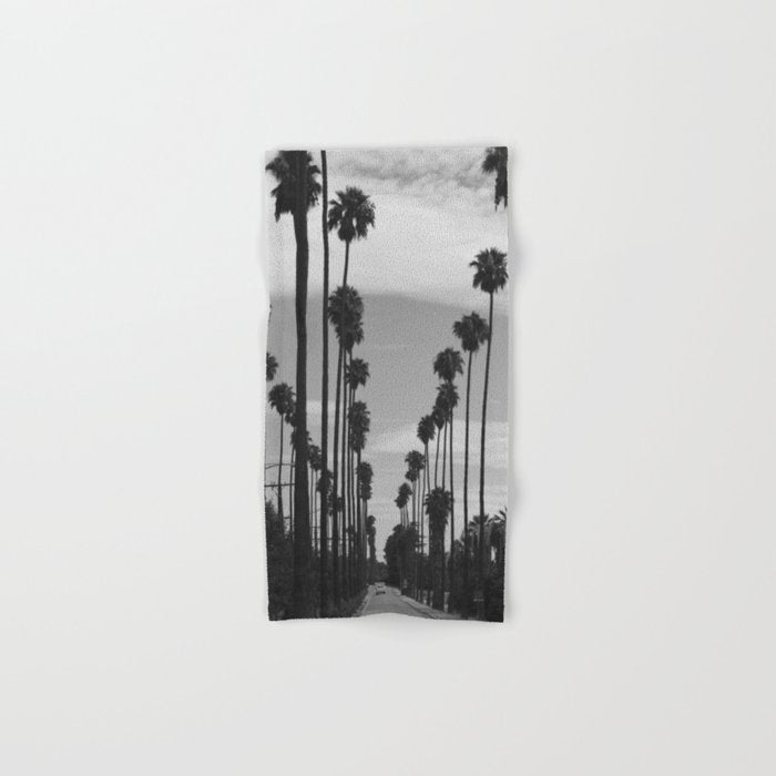 Vintage Black & White California Palm Trees Photo Bath Towel Gallery Image 1