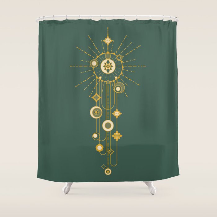 Writing on the sky Shower Curtain Gallery Image 1