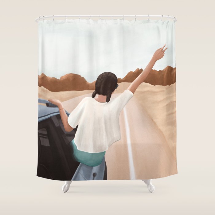 Spring Break Trip Shower Curtain Gallery Image 1