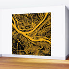 Pittsburgh City Map Pennsylvania 412 Steel City Vintage Maps Print Wall Mural Gallery Image 2
