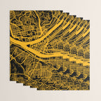 Pittsburgh City Map Pennsylvania 412 Steel City Vintage Maps Print Wrapping Paper Gallery Image 3
