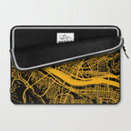 Pittsburgh City Map Pennsylvania 412 Steel City Vintage Maps Print Laptop Sleeve Gallery Image 2