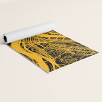 Pittsburgh City Map Pennsylvania 412 Steel City Vintage Maps Print Yoga Mat Gallery Image 2
