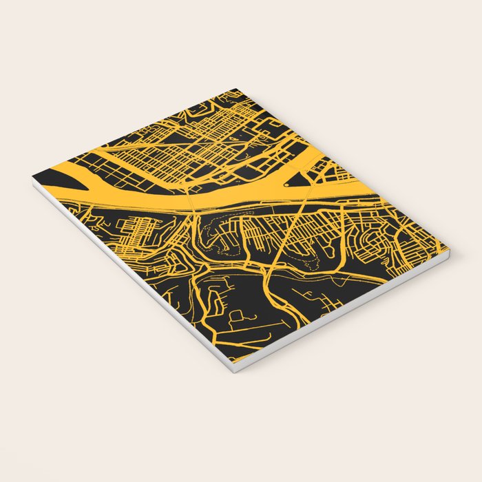 Pittsburgh City Map Pennsylvania 412 Steel City Vintage Maps Print Notebook Gallery Image 3