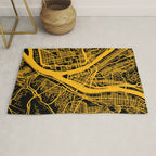 Pittsburgh City Map Pennsylvania 412 Steel City Vintage Maps Print Rug Gallery Image 1