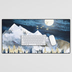 Moonlit Snow Desk Mat Gallery Image 1