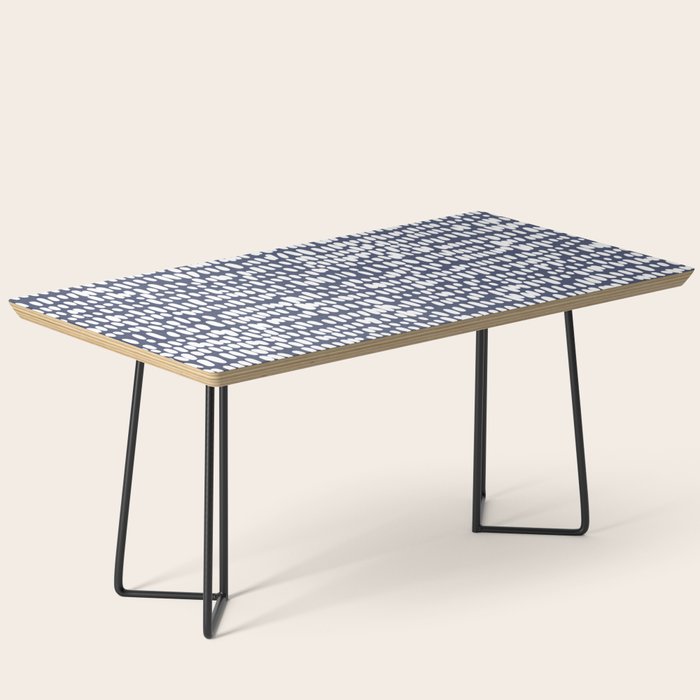 Spotted Preppy Dots Abstract in Navy Blue Coffee Table Gallery Image 1