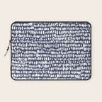 Spotted Preppy Dots Abstract in Navy Blue Laptop Sleeve Gallery Image 1