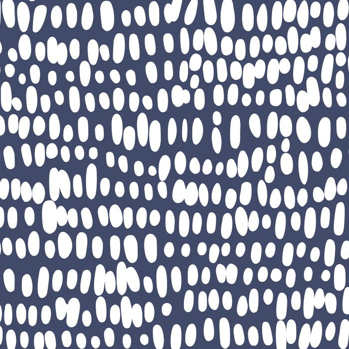 Spotted Preppy Dots Abstract in Navy Blue Coffee Mug Gallery Image 2