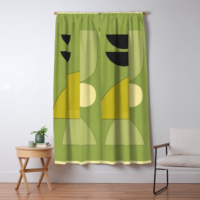 Modern Abstract Minimal Shapes 154 Window Curtain Gallery Image 5