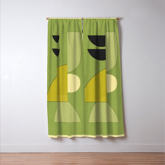 Modern Abstract Minimal Shapes 154 Window Curtain Gallery Image 3