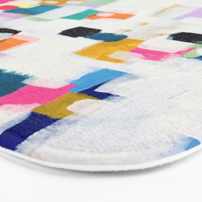 A Thousand Springs Blooming #3 Fun Colorful Abstract Painting by Ejaaz Haniff Bath Mat Gallery Image 3