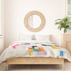A Thousand Springs Blooming #3 Fun Colorful Abstract Painting by Ejaaz Haniff Duvet Cover Gallery Image 3
