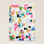 A Thousand Springs Blooming #3 Fun Colorful Abstract Painting by Ejaaz Haniff Stationery Card Gallery Image 2
