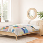 A Thousand Springs Blooming #3 Fun Colorful Abstract Painting by Ejaaz Haniff Duvet Cover Gallery Image 2
