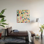 A Thousand Springs Blooming #3 Fun Colorful Abstract Painting by Ejaaz Haniff Wood Wall Art Gallery Image 2