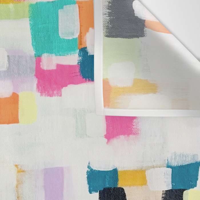 A Thousand Springs Blooming #3 Fun Colorful Abstract Painting by Ejaaz Haniff Wall Tapestry Gallery Image 3