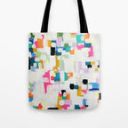A Thousand Springs Blooming #3 Fun Colorful Abstract Painting by Ejaaz Haniff Tote Bag Gallery Image 1