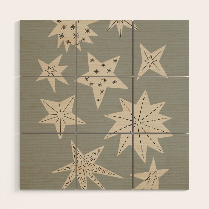 heavenly Christmas stars Wood Wall Art Gallery Image 1