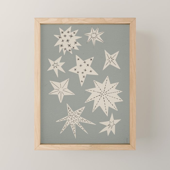heavenly Christmas stars Mini Art Print Gallery Image 1