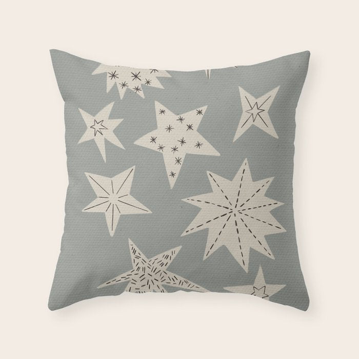 heavenly Christmas stars Throw Pillow Gallery Image 1
