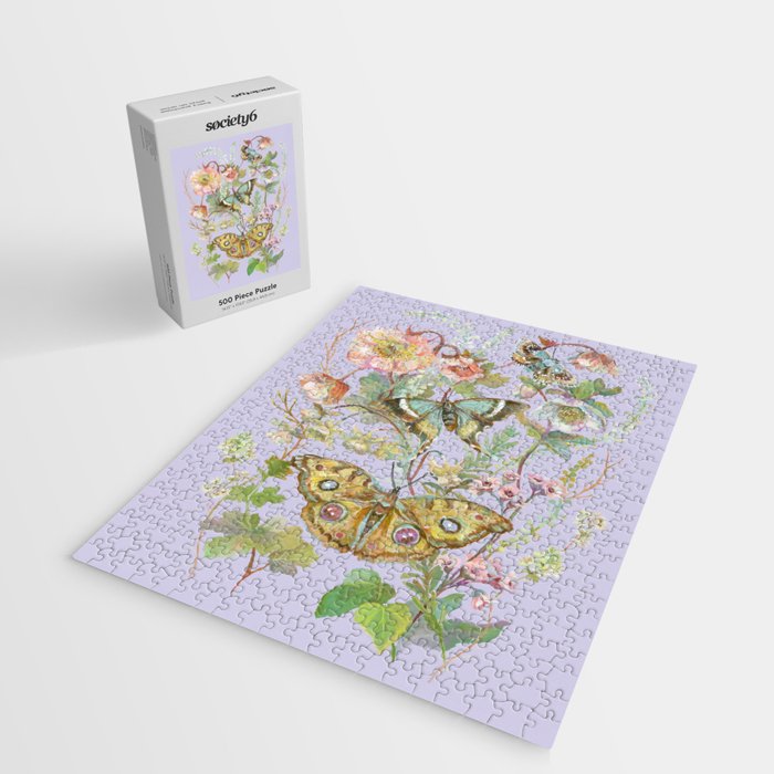 Butterfly Purple Garden Jigsaw Puzzle Gallery Image 2