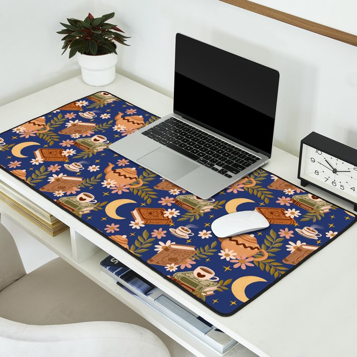 Cozy Evening In Blue Desk Mat Gallery Image 2