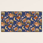 Cozy Evening In Blue Desk Mat Gallery Image 3