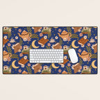 Cozy Evening In Blue Desk Mat Gallery Image 1
