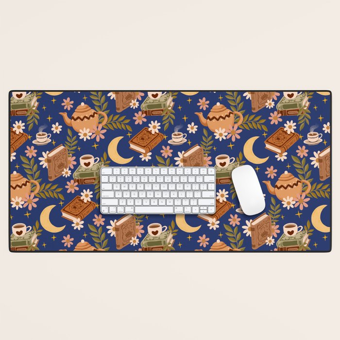 Cozy Evening In Blue Desk Mat Gallery Image 1