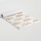 block print suns - jade and dusty rose Yoga Mat Gallery Image 2