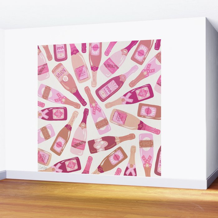 French Champagne Collection - Pink Wall Mural Gallery Image 2