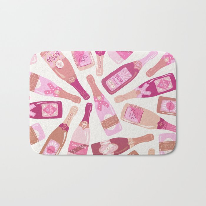 French Champagne Collection â Pink Bath Mat Gallery Image 1