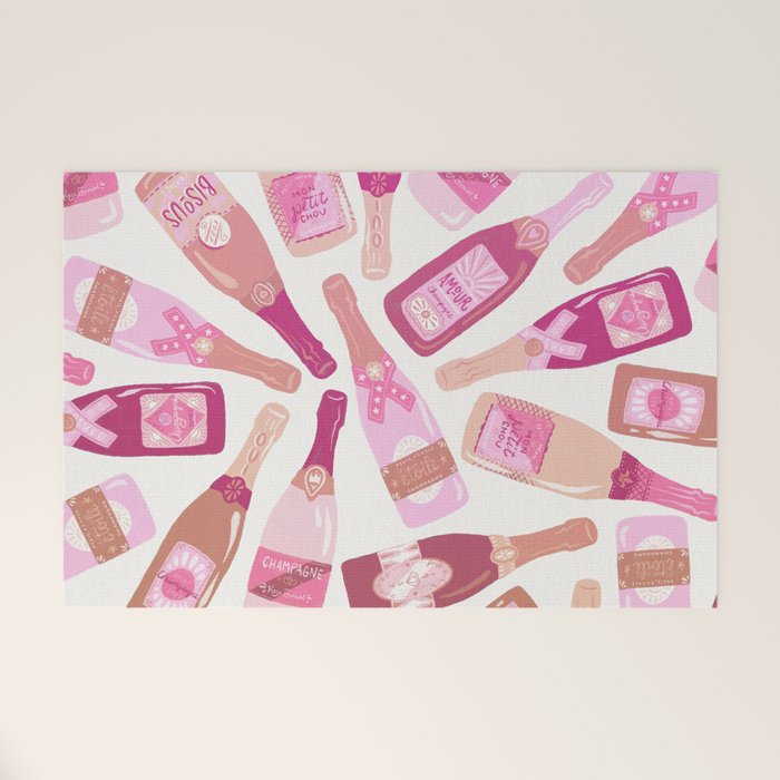French Champagne Collection - Pink Welcome Mat Gallery Image 1