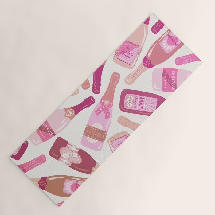 French Champagne Collection - Pink Yoga Mat Gallery Image 1