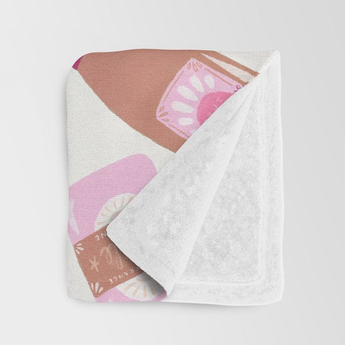 French Champagne Collection - Pink Throw Blanket Gallery Image 3