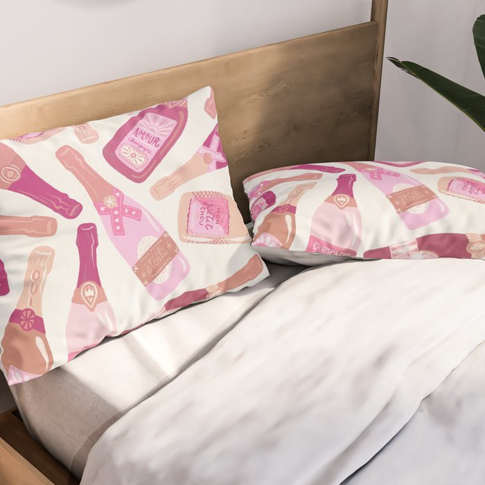 French Champagne Collection - Pink Pillow Sham Gallery Image 2