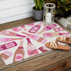 French Champagne Collection - Pink Outdoor Rug Gallery Image 2