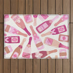 French Champagne Collection - Pink Outdoor Rug Gallery Image 1