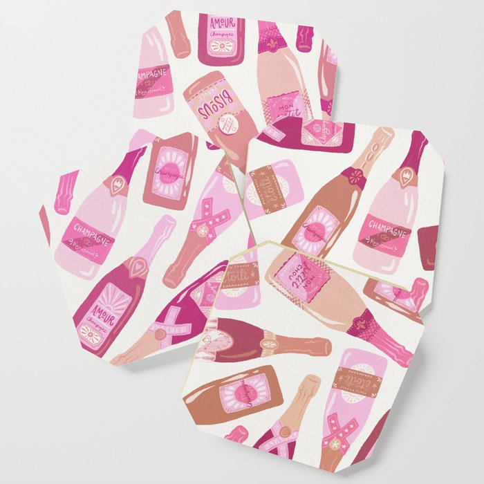 French Champagne Collection - Pink Coaster Gallery Image 1