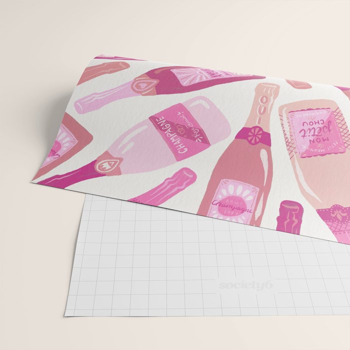 French Champagne Collection - Pink Wrapping Paper Gallery Image 2