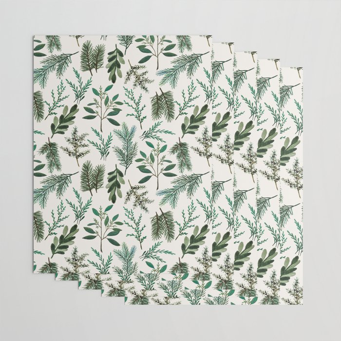 Winter Branch Pattern Wrapping Paper Gallery Image 3