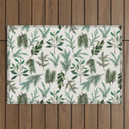 Winter Branch Pattern Outdoor Rug Gallery Image 1