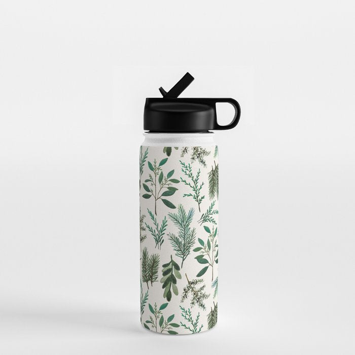 Winter Branch Pattern Water Bottle Gallery Image 1