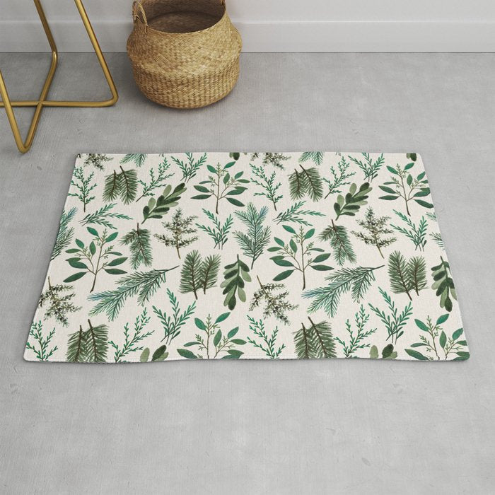 Winter Branch Pattern Rug Gallery Image 1