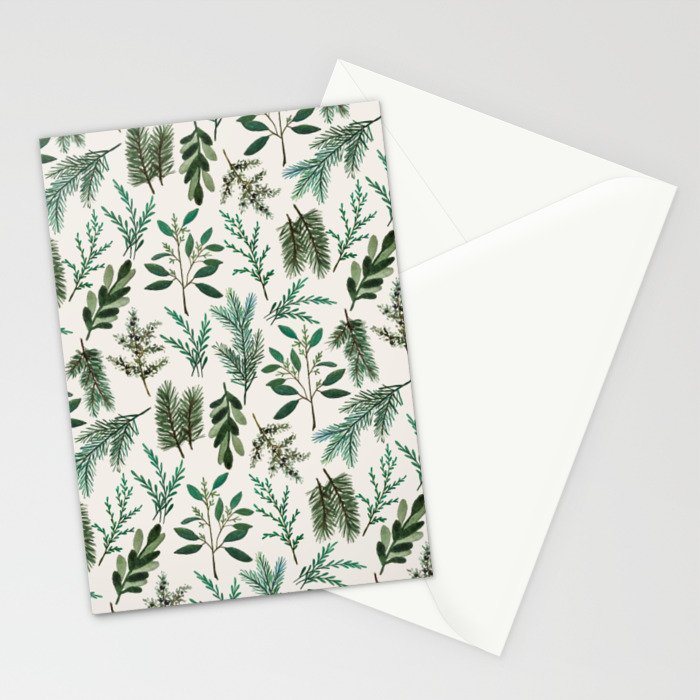 Winter Branch Pattern Stationery Card Gallery Image 2