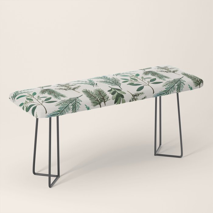 Winter Branch Pattern Bench Gallery Image 1